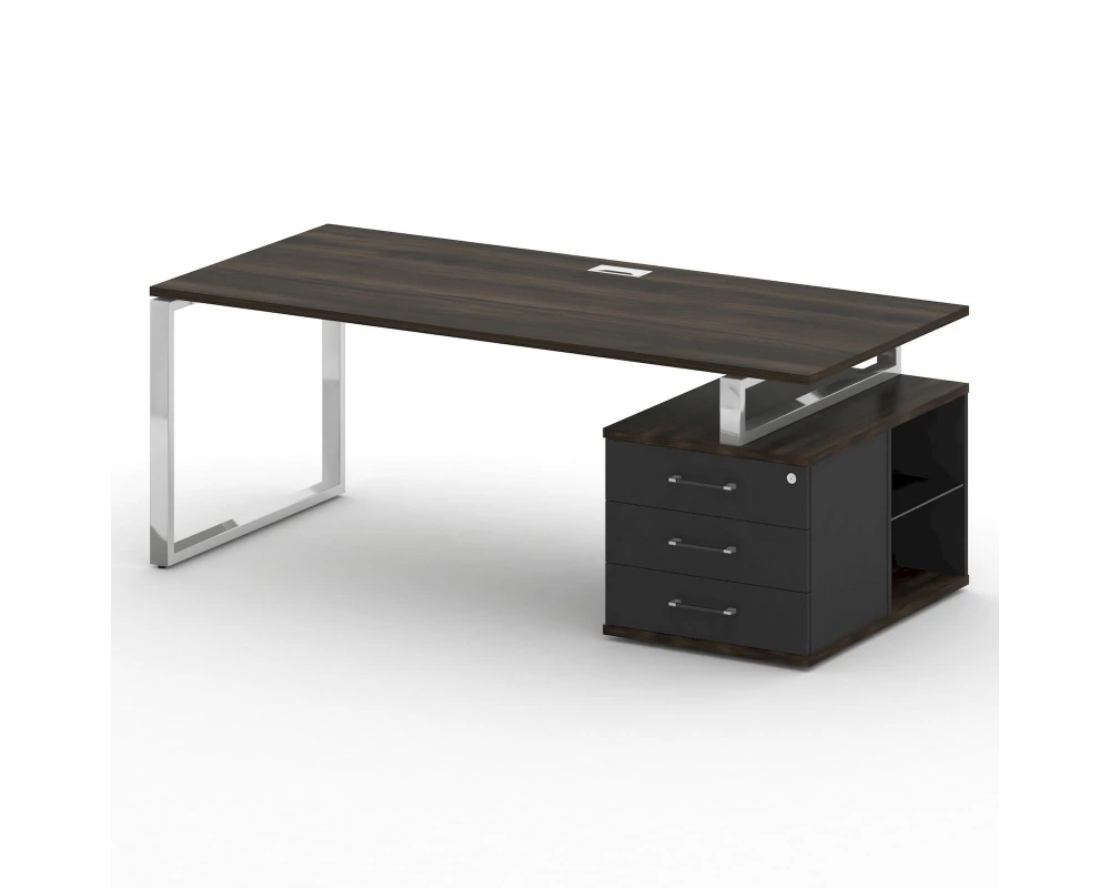 Стол для руководителя с опорной тумбой , правый 200 Shift