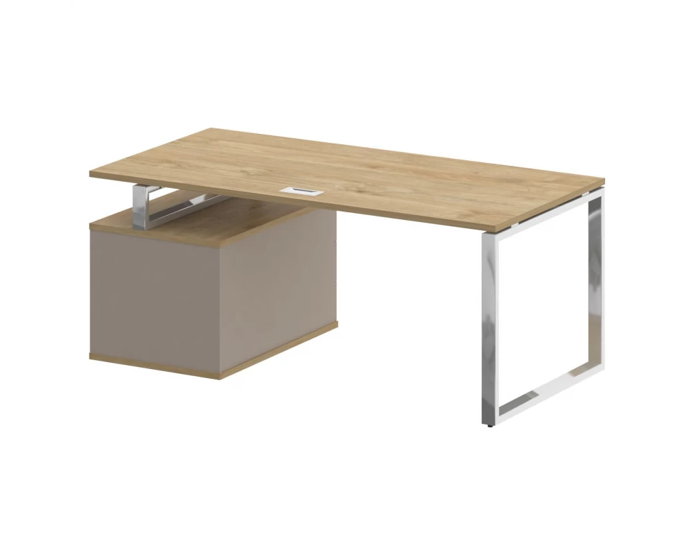 Стол для руководителя с опорной тумбой , правый 180 Shift