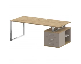 Стол для руководителя с опорной тумбой , правый 200 Shift images