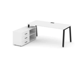 Стол письменный с греденцией левой на А-образном каркасе 1980x1580x750 Style Project Direct images