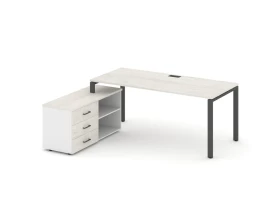 Стол письменный с греденцией левой на П-образном каркасе 1580x1580x750 Style Project Direct images