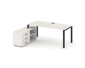 Стол письменный с греденцией левой на П-образном каркасе 1980x1580x750 Style Project Direct images