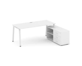 Стол письменный с греденцией правой на А-образном каркасе 2180x1480x750 Style Project Direct images