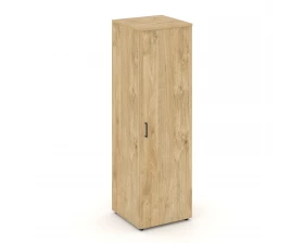 Гардероб узкий глубокий с полкой и штангой-трубой овальной 600x600x1982 зад. стенка HDF Style Project images