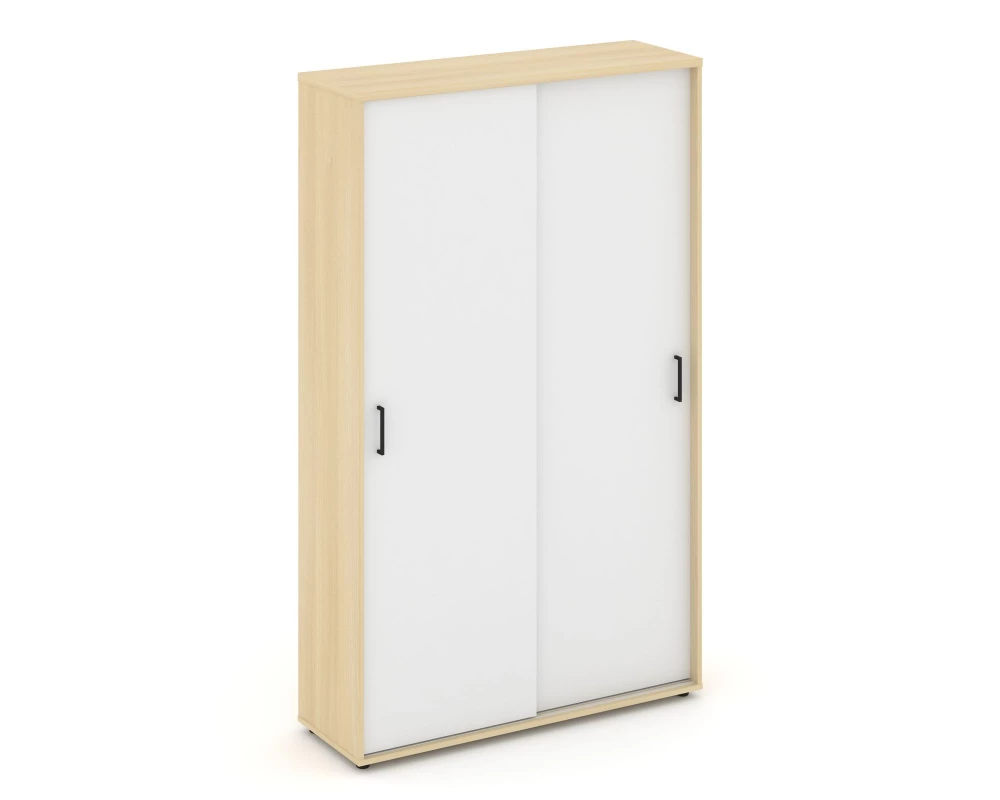 Шкаф-купе для одежды с полками и выдвижной штангой в каждой секции 1200x400x1982 зад. стенка HDF Style Project