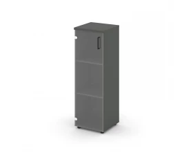 Шкаф средний узкий левый прозр. стекло 400x400x1203 зад. стенка HDF Style Project images