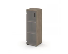 Шкаф средний узкий левый прозр. стекло 400x400x1203 зад. стенка HDF Style Project images