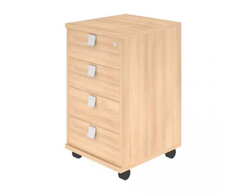 Тумба подкатная 4 ящика с замком Style System