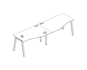 Рабочая станция каркас TRE столы Техно (2х120) эргономичные A4.PRO images