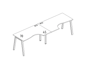 Рабочая станция столы Классика на каркасе TRE (2х140) A4.PRO images