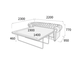Диван 3-х местный с механизмом Альфа Честер images