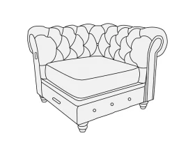 Модуль 1-х мест. с лев./прав. подл-ком Альфа Честер images