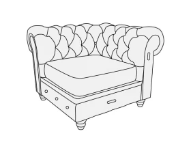 Модуль 1-х мест. с лев./прав. подл-ком Альфа Честер images