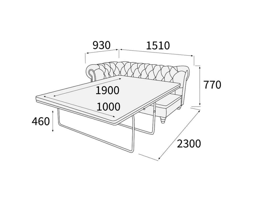Модуль 2-х мест. с лев./прав. подл-ком с механизмом Альфа Честер