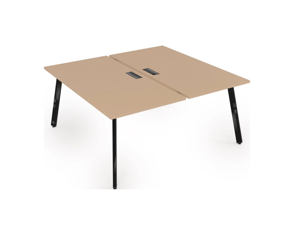 Стол системы Бенч, сдвоенный, на 2 рабочих места - конечный (1200x1435x750) АРРЕДО / ARREDO