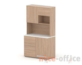 Мини-кухня офисная 119х60х217 Smart (df) Дуб медовый images