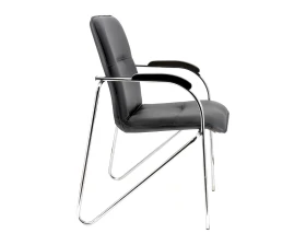 Кресло Everprof Samba Wood CF Экокожа, Черный images