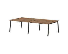 Бенч-система на 4 рабочих места 2800х1432х750 Лавана Стил / Lavana Steel images