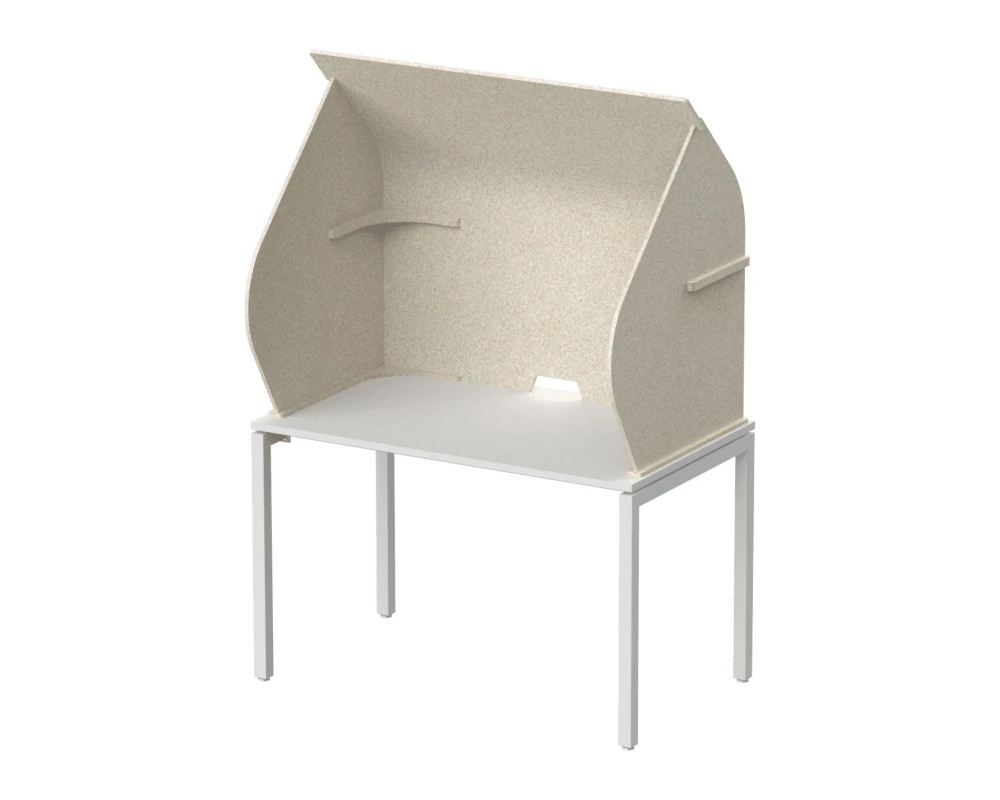 Кабина-капсула с фигурными боковыми стенками 138х72х140 Forest Office Лебединый пух