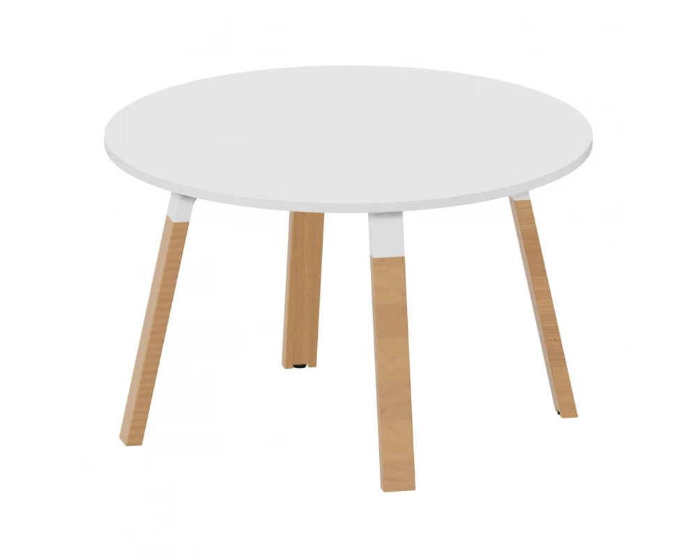 Круглый стол для совещаний 150х75 Artwood Белый/Бук