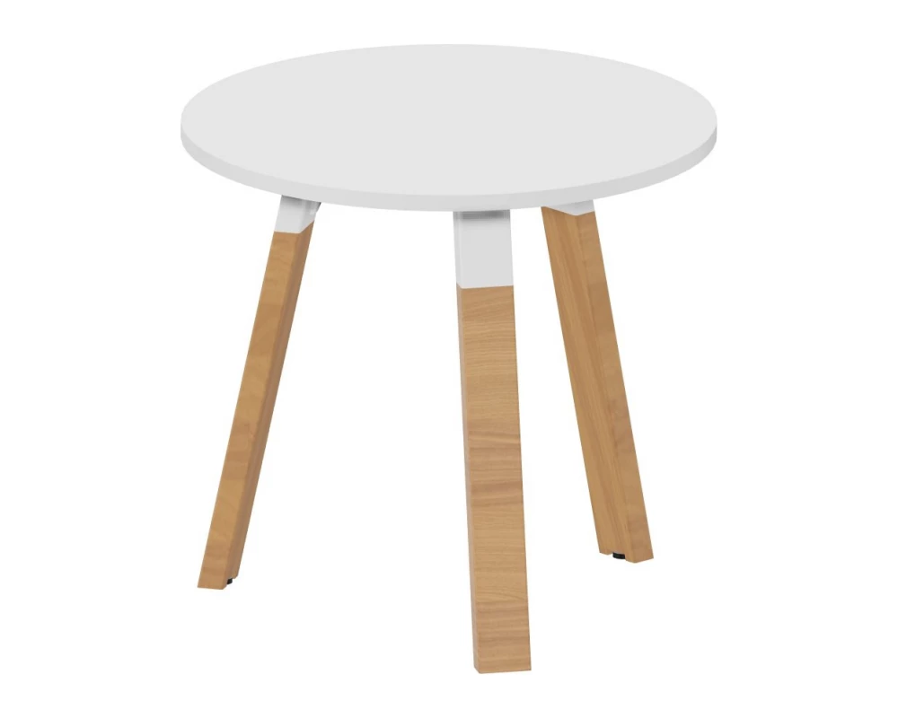 Круглый стол для совещаний 80х75 Artwood Белый/Бук