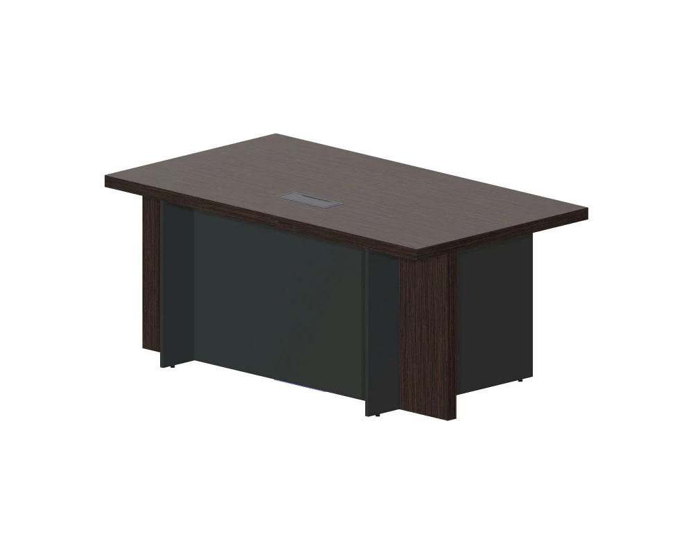 Стол руководителя 180х100х77,5 (с метал.аутлетом) Faber Дуб Мокко/Антрацит