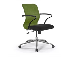 Кресло Sit 8 M4-8K M09.B23.G18.W01 Сетка/Ткань, Зеленый/Черный images