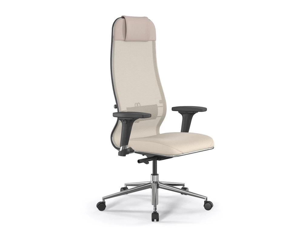 Кресло SynchroSit 10 B1-115D M23.B23.G18.W02 Сетка/Экокожа, Молочный