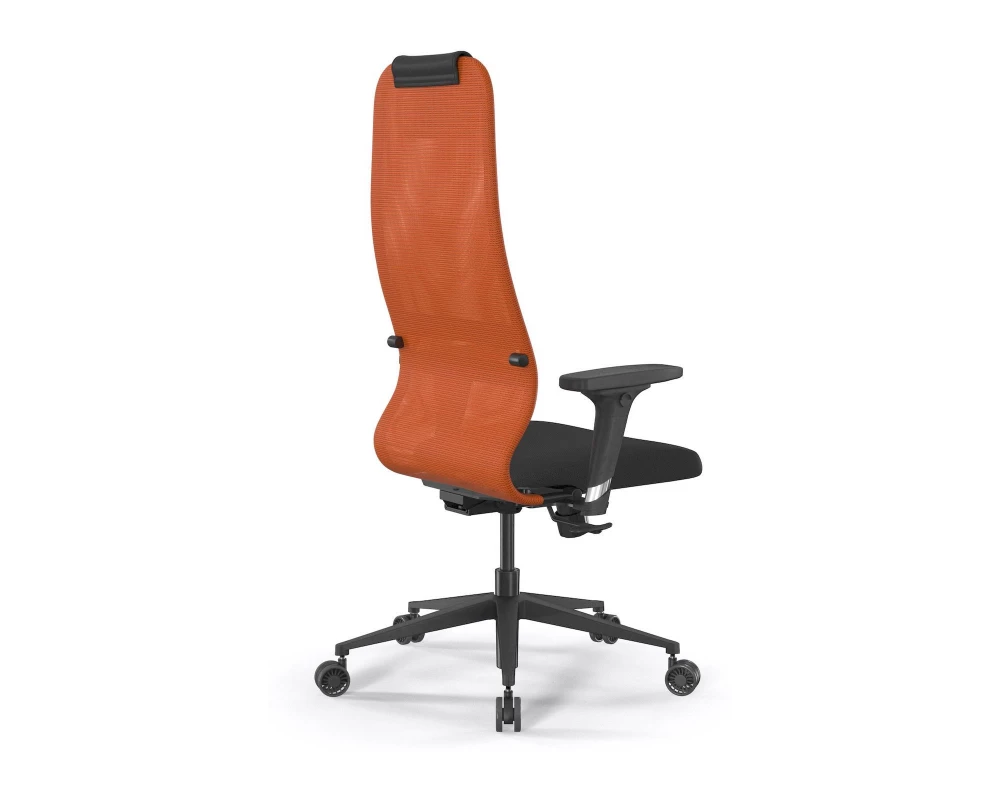 Кресло SynchroSit 8 B1-9D M25.B11.G19.W26 Сетка/Ткань, Оранжевый/Черный