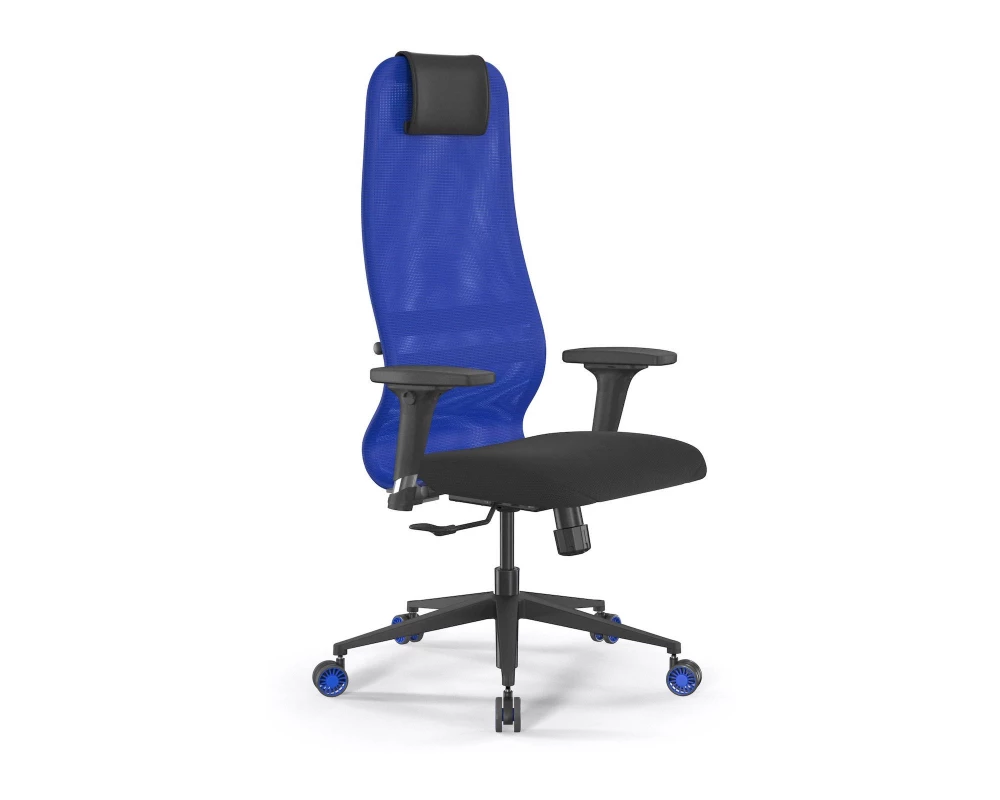 Кресло SynchroSit 8 B1-9D M25.B11.G19.W27 Сетка/Ткань, Синий/Черный