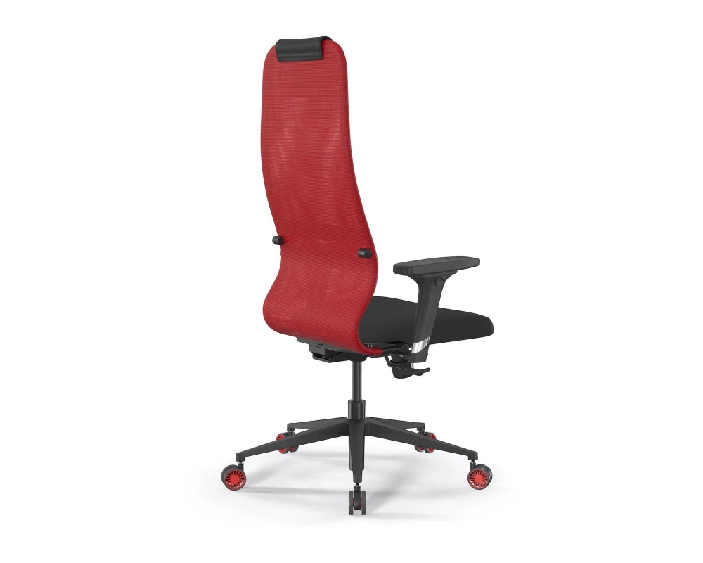 Кресло SynchroSit 8 B1-9D M25.B11.G19.W28 Сетка/Ткань, Красный/Черный