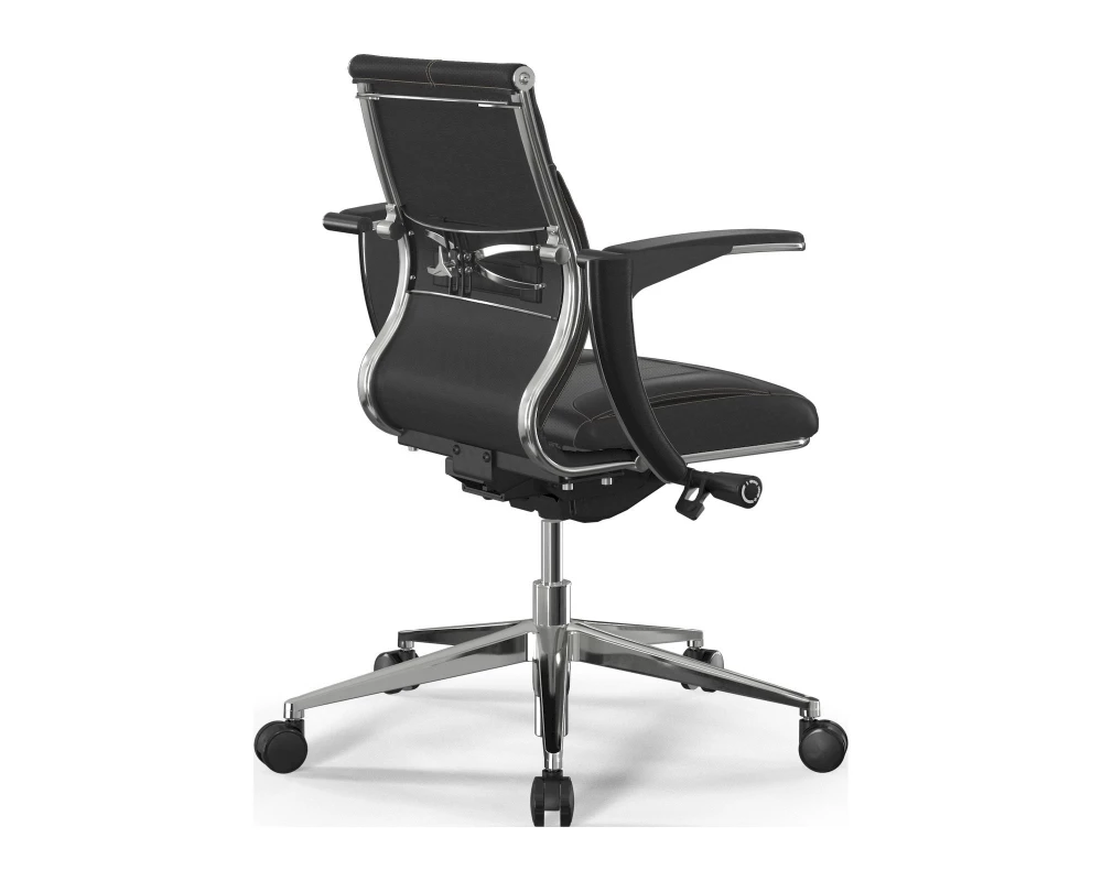 Кресло Samurai S4-11U M26.B32.G25.W03 (бежевая строчка) Экокожа, Черный