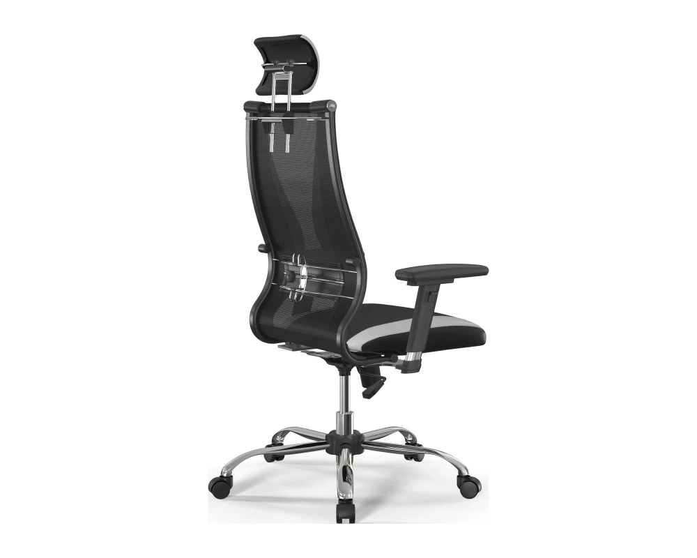Кресло ErgoLife S 10 B2-170D M09.B21.G20.W01 Сетка/Экокожа, Черный/Белый