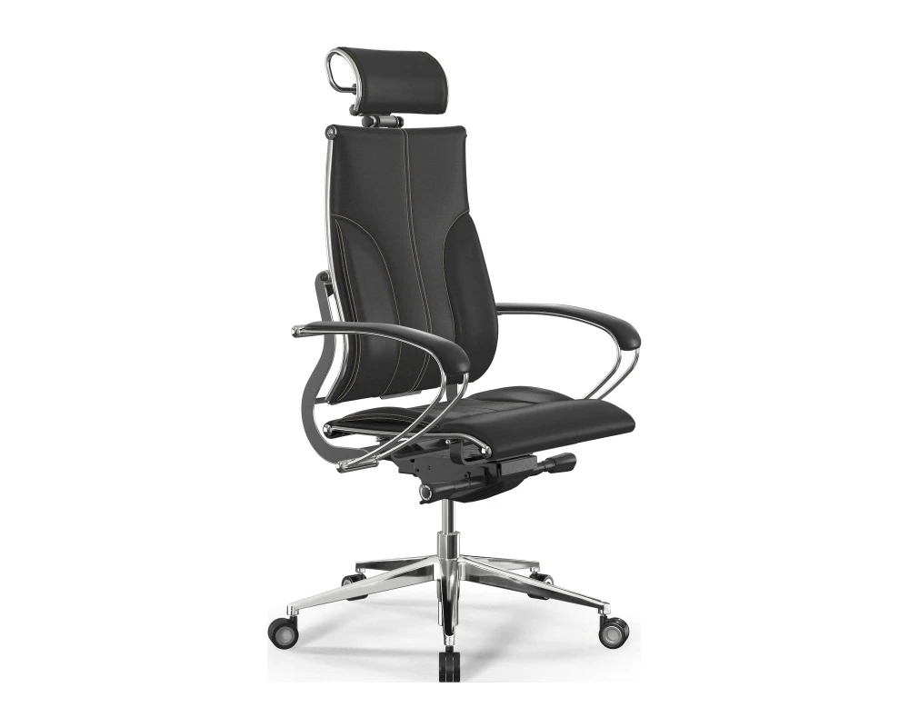 Кресло Y 2DM B2-10K M26.B35.G25.W04 (бежевая строчка) Экокожа, Черный