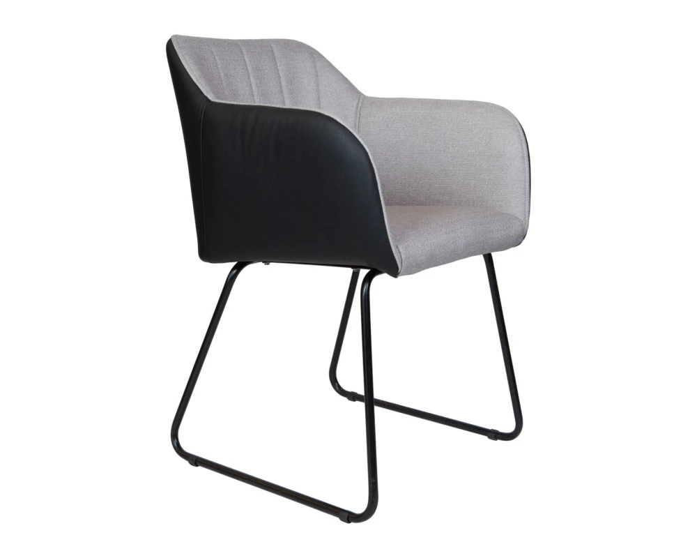 Кресло Norden Bravo Экокожа/Ткань, Серый/Черный