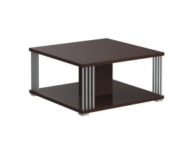 Стол журнальный с металлическими трубками 800х800х400 Кофе / Coffee images