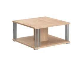 Стол журнальный с металлическими трубками 800х800х400 Кофе / Coffee images